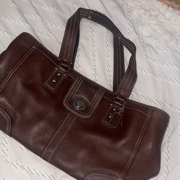 Brown Leather Coach Bag - Picture 1 of 1